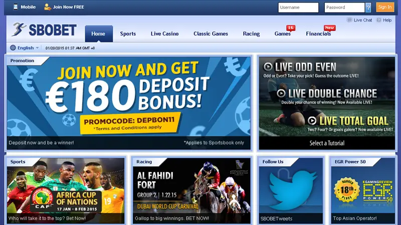 Trang cá cược tặng tiền Sbobet